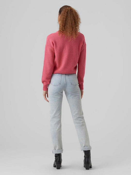 Vero Moda Women's Long Sleeve Pullover Hot Pink