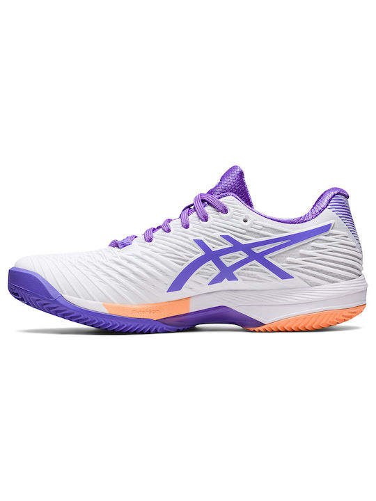 ASICS Solution Speed FF 2.0 Bărbați Pantofi Tenis Terenuri de lut Argilă Albă / Liliac