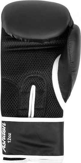Lonsdale Ashdon Γάντια Πυγμαχίας από Συνθετικό Δέρμα για Αγώνα Μαύρα