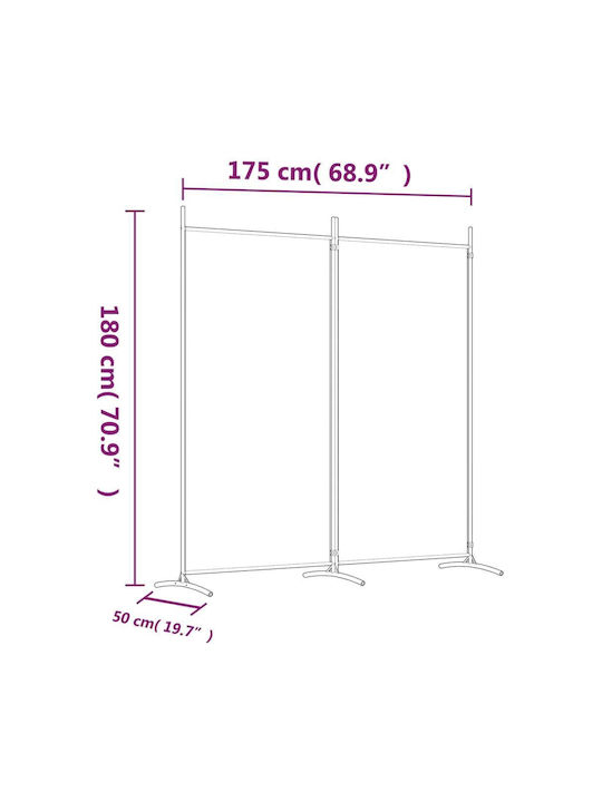 vidaXL Διακοσμητικό Παραβάν Υφασμάτινο 175x180cm