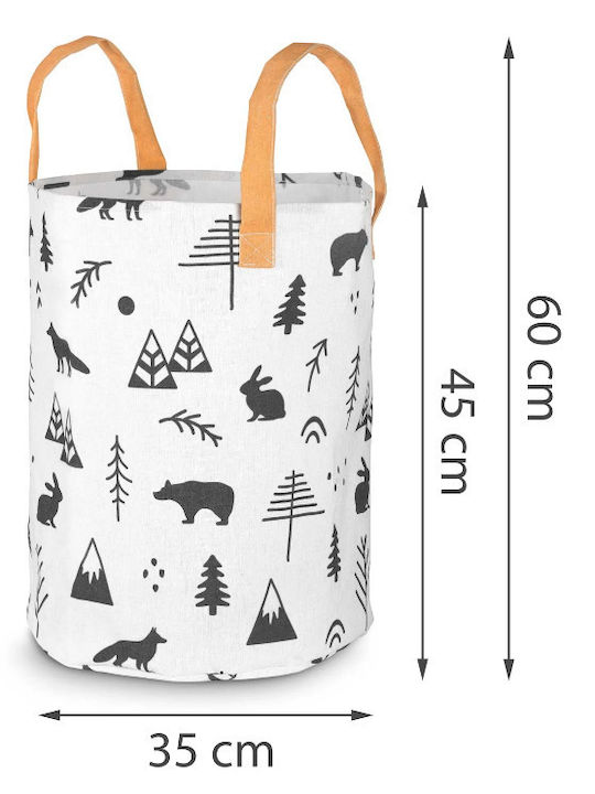 Go Clever Children's Storage Basket made of Fabric Nukido White 35x65cm 1pcs
