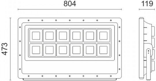 Spot Light Στεγανός Προβολέας LED 600W Ψυχρό Λευκό 6000K IP65
