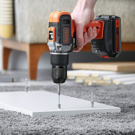 Black & Decker Black & Decker Cordless Percussive Drill Driver 18V Battery
