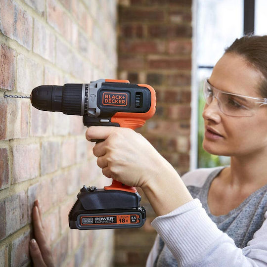 Black & Decker Black & Decker Cordless Percussive Drill Driver 18V Battery