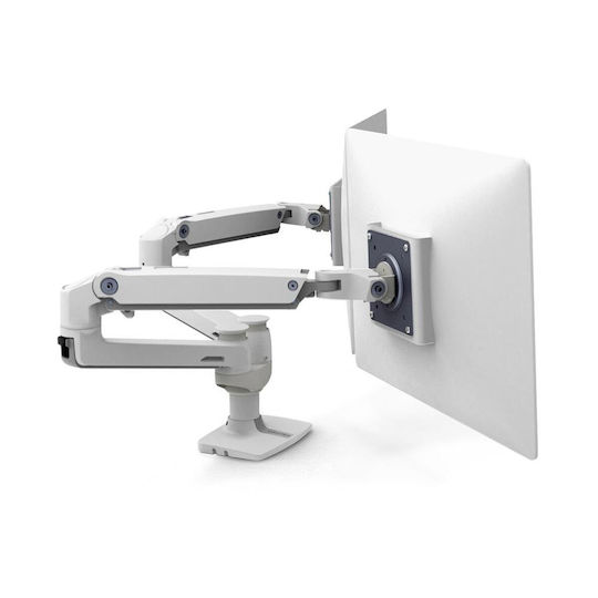 Ergotron LX Επιτραπέζια Βάση για 2 Οθόνες έως 27" με Βραχίονα Λευκή