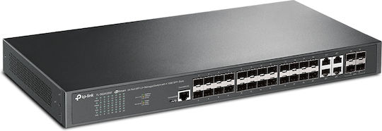 TP-LINK TL-SG3428XF V1 Managed L2 Switch με 4 Θύρες Gigabit (1Gbps) Ethernet και 20 SFP Θύρες
