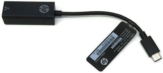 HP V8Y76AA USB-C Network Adapter with Wired Gigabit Ethernet Connection