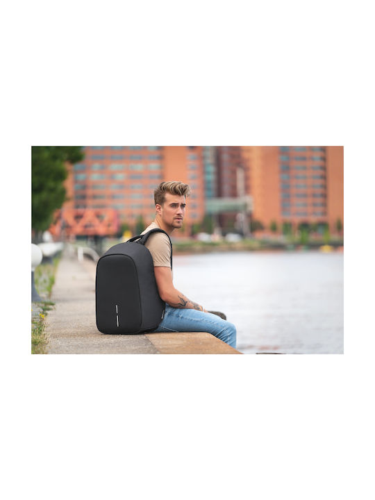 XD Design Bobby Hero Fabric Backpack Antitheft with USB Port Black 18lt