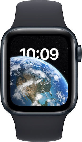Apple Watch SE 2022 Aluminium 40mm Waterproof with Heart Rate Monitor (Midnight with Midnight Sport Band)