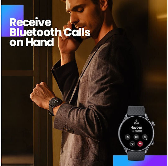 Amazfit GTR 3 Pro Aluminium 46mm Waterproof Smartwatch with Heart Rate Monitor (Infinite Black)