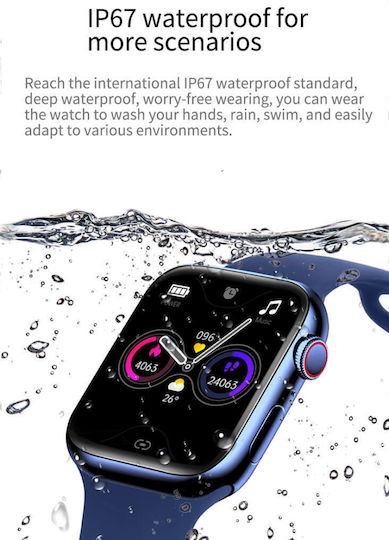 HW22 44mm Smartwatch with Heart Rate Monitor (Pink)