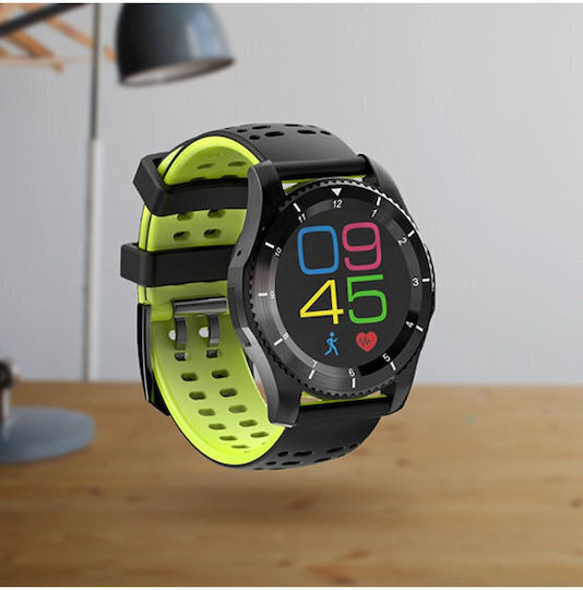 DAS.4 SG10 Stainless Steel Smartwatch με Παλμογράφο (Μαύρο)