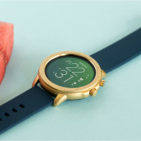 Oozoo Q00321 45mm Smartwatch mit Pulsmesser (Gold / Blue)