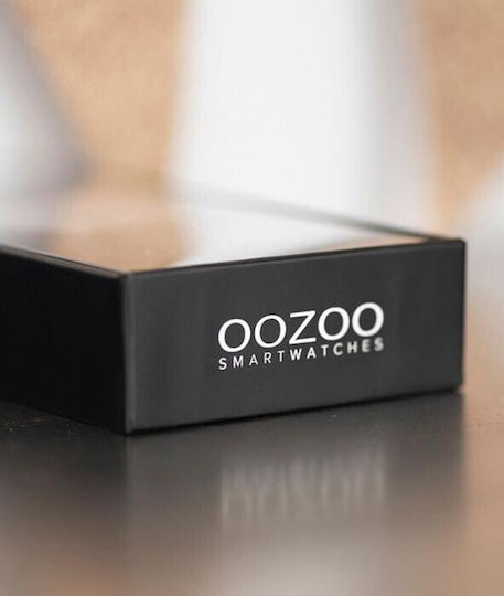 Oozoo Q00315 45mm Smartwatch με Παλμογράφο (Ασημί)
