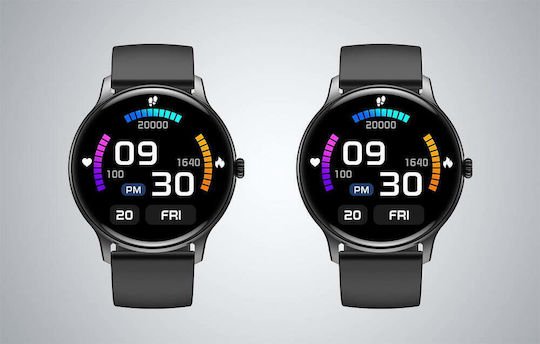Colmi I10 Stainless Steel 44mm Smartwatch with Heart Rate Monitor (Black)