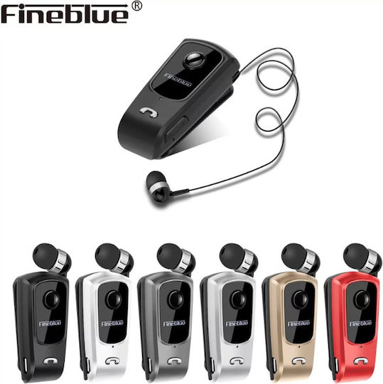 Fineblue F920 In-ear Bluetooth Handsfree Ακουστικό Πέτου Ασημί