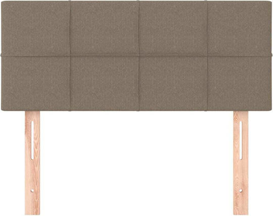 vidaXL Табла За Легло Текстил Taupe 90x88см