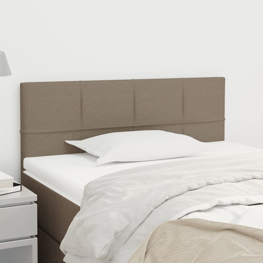 vidaXL Табла За Легло Текстил Taupe 90x88см