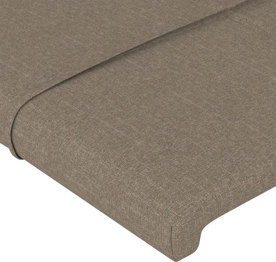 vidaXL Табла За Легло Текстил Taupe 90x88см