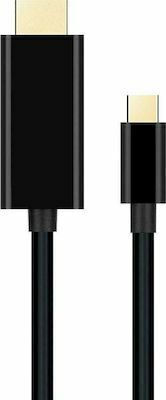 Powertech Ca HDMI 2.0 Cable HDMI male - USB-C male 2m Black