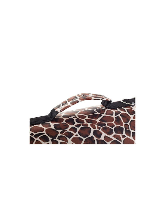 Animal Print Cat Carrier Bag 48x23.5x29.5cm Brown