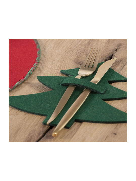 Nef-Nef Homeware Tree Set Χριστουγεννιάτικες Suporturi pentru tacâmuri Textile Verde M20xL18cm 4buc 032033