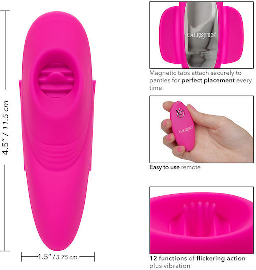Calexotics Flicker Panty Teaser Mini Δονητής για Ζευγάρια με Απομακρυσμένο Έλεγχο Fuchsia