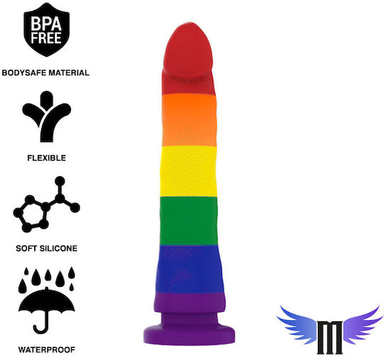 Mythology Devon Pride Реалистично дилдо Със смукателна чашка 15см