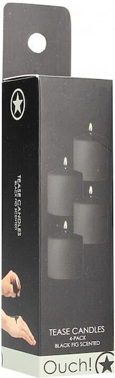 Shots Ouch Tease Candles Candle Black 4pcs