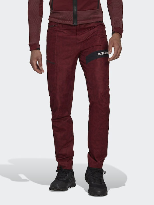 adidas Terrex Techrock Rain.rdy Men's Hiking Long Trousers Red