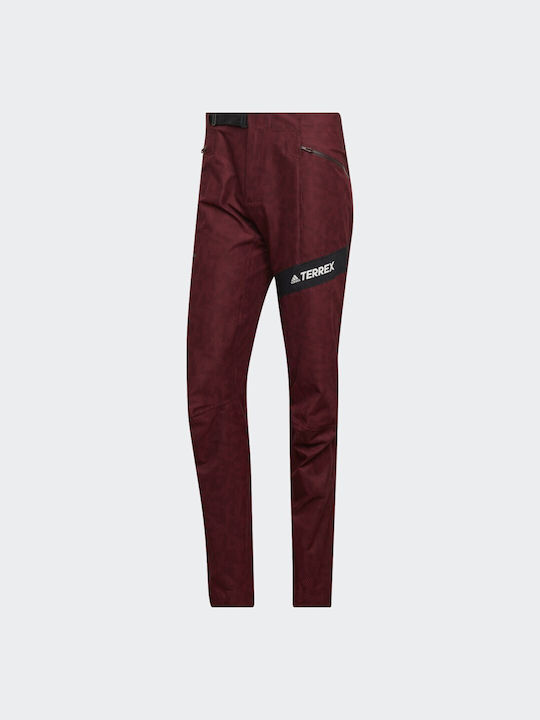 adidas Terrex Techrock Rain.rdy Men's Hiking Long Trousers Red