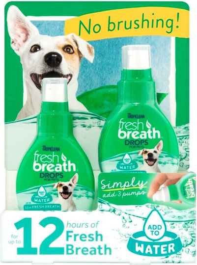 Tropiclean Fresh Breath Drops Στοματικό Διάλυμα για Σκύλους & Γάτες κατά της Κακοσμίας 65ml