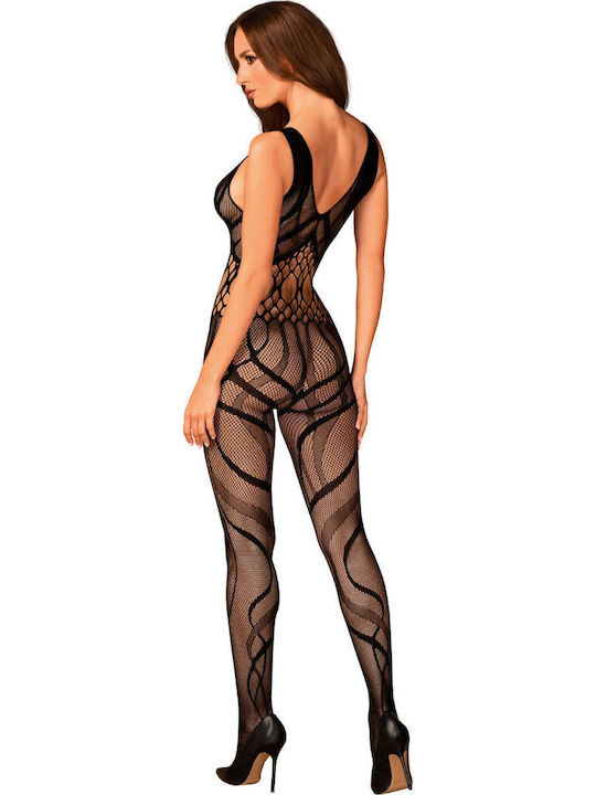 Obsessive Bodystocking Plasă Cu Chilot Deschis Negru