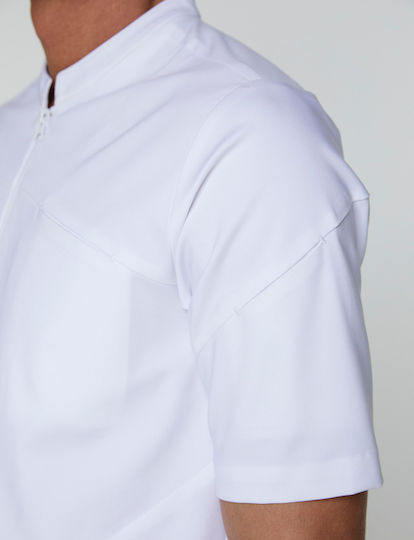 Ayo Coat Chef 100% Cotton made White with Short Sleeve 22CJU3
