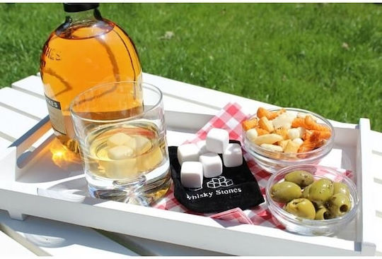 Whisky Stones Διακοσμητικά Παγάκια Πέτρινα με Θήκη Αποθήκευσης 9τμχ