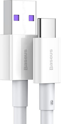 Baseus Superior USB 2.0 Cable USB-C male - USB-A male 100W Λευκό 1m (CAYS001302)