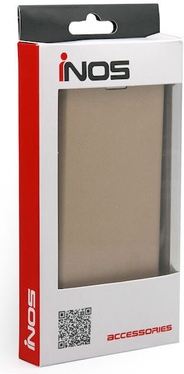iNOS Curved M-Folio Book Δερματίνης Χρυσό (Galaxy A12)