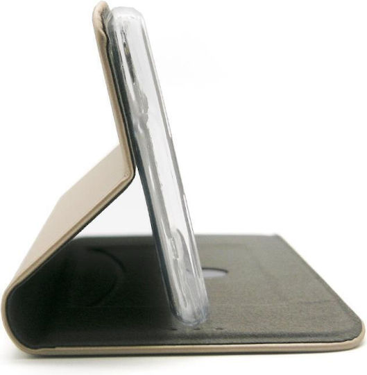 iNOS Curved S-Folio Book Synthetic Leather Gold (Redmi 8)