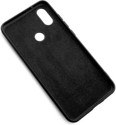 iNOS Liquid Silicone Back Cover Black (Redmi Note 6 Pro)