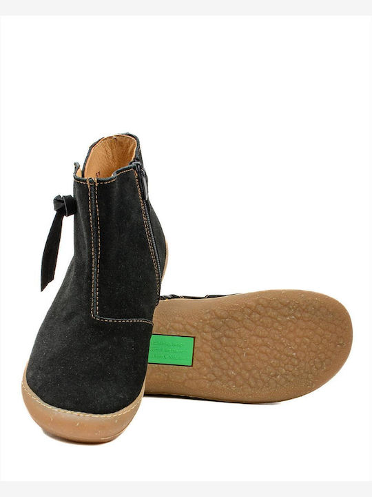 Suede Μποτάκια Pawikan EL NATURALISTA PAWIKAN N5774 BLACK LUX SUEDE ΜΑΥΡΟ