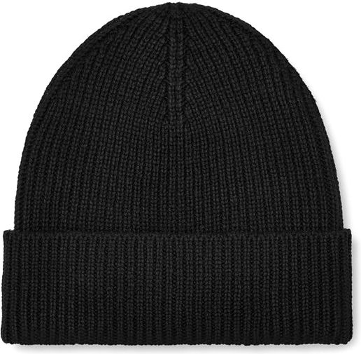 21680 Beanie Γυναικείος Σκούφος με Rib Πλέξη σε Μαύρο χρώμα