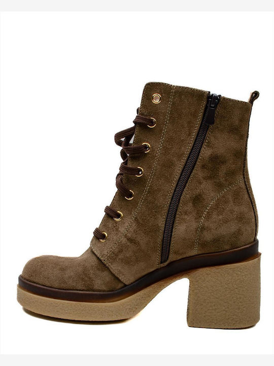 Women's Suede Boots ZAKRO COLLECTION S73-FW22-23 TAUPE K TAUPE