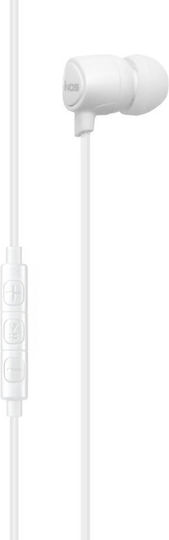 Flatron II Mono In-ear Handsfree Μονό με Βύσμα 3.5mm Λευκό
