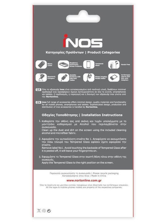 iNOS 0.33mm Tempered Glass για το Apple Watch 45mm 1τμχ