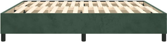 vidaXL Bett Übergröße Mit Stoff Dunkelgrün Für Matratze 160x200cm