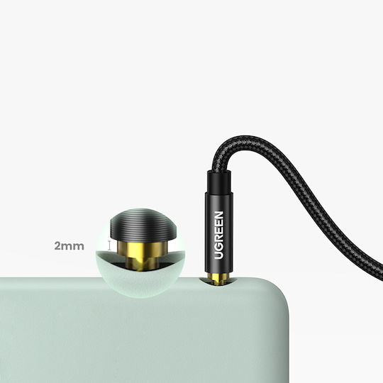Ugreen 3.5mm Jack Cable 3.5mm Male - 3.5mm Male Blue 1.5m With Gold Plated Terminals 12204