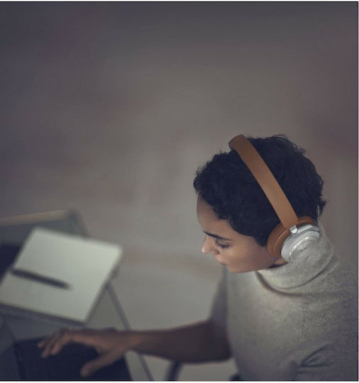 Bang & Olufsen Beoplay HX Ασύρματα / Ενσύρματα Over Ear Ακουστικά με 35 ώρες Λειτουργίας Ασημί / Καφέ