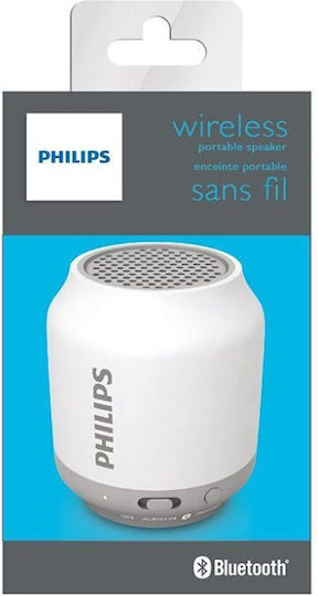 Philips BT51 Ηχείο Bluetooth 2W με Διάρκεια Μπαταρίας έως 6 ώρες Λευκό