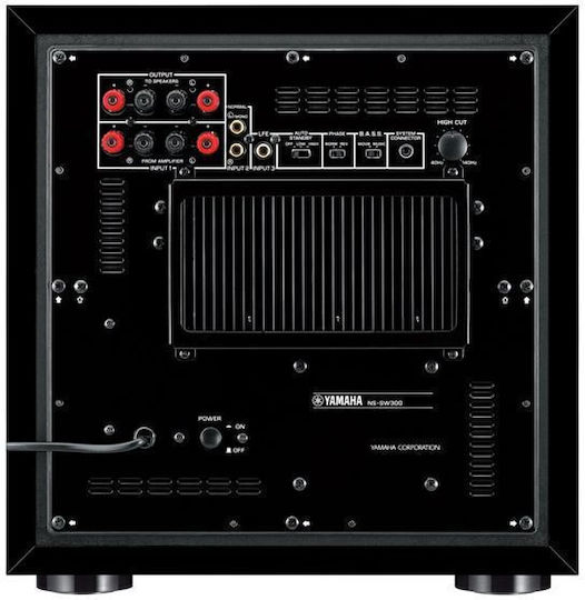Yamaha NS-SW300 S010.31338 Αυτοενισχυόμενο Subwoofer με Ηχείο 10" 250W Μαύρο Γυαλιστερό