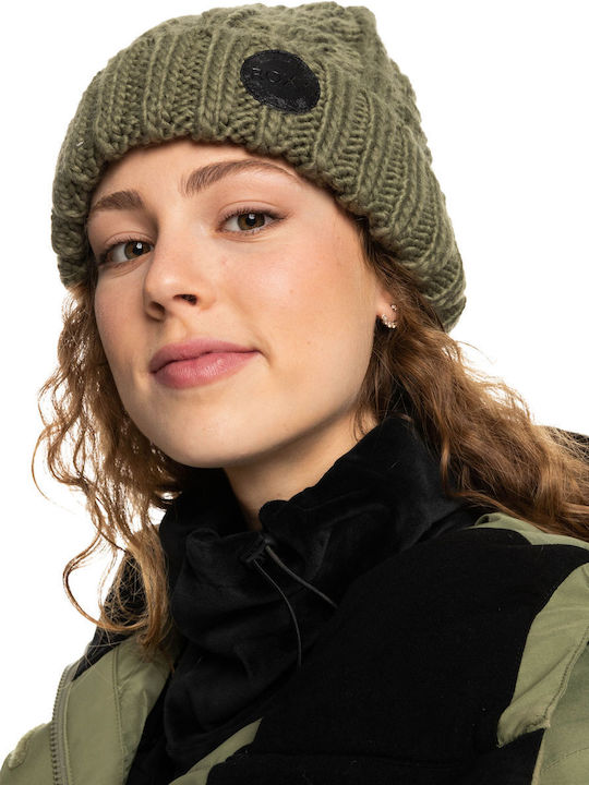 Tram Beanie Cap with Braid Khaki